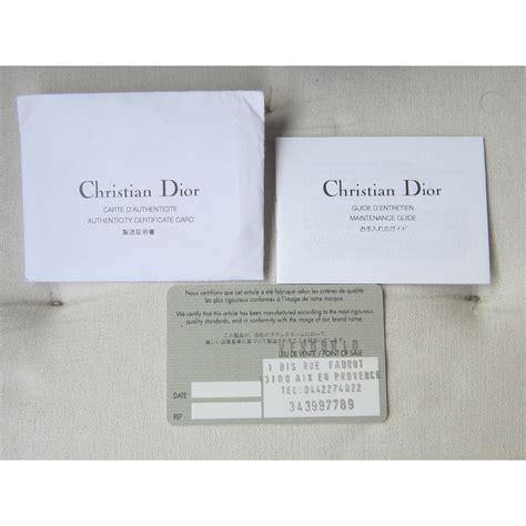 christian dior knockoff|Christian Dior authenticity card.